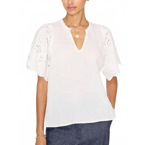 BROCHU WALKER Tops - NEW BROCHU WALKER shore top in pearl white